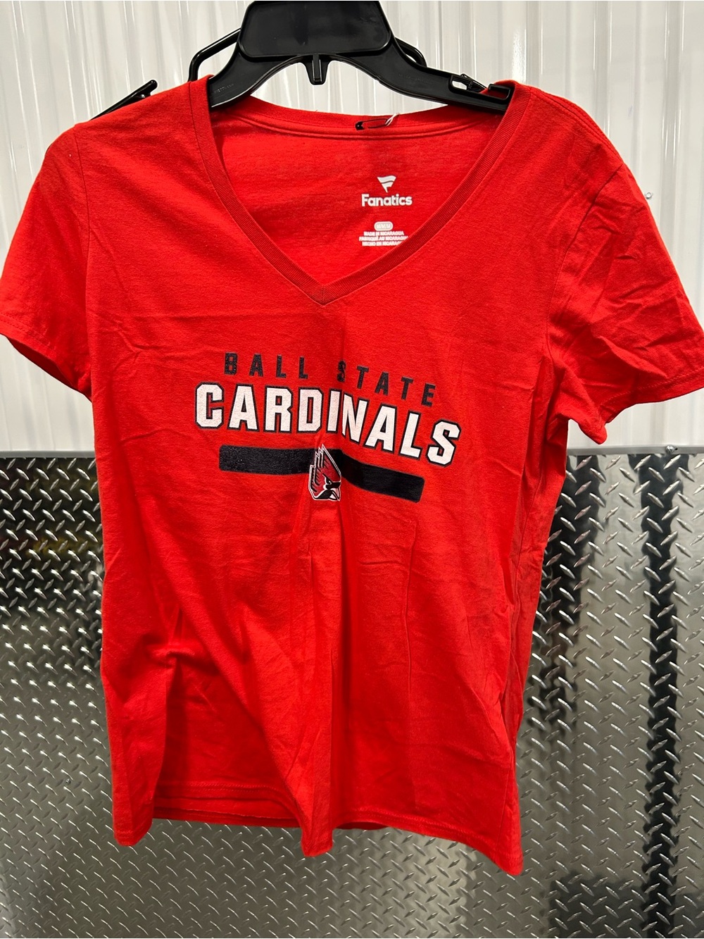 Fanatics Red Ball State Cardinals V-Neck Tee